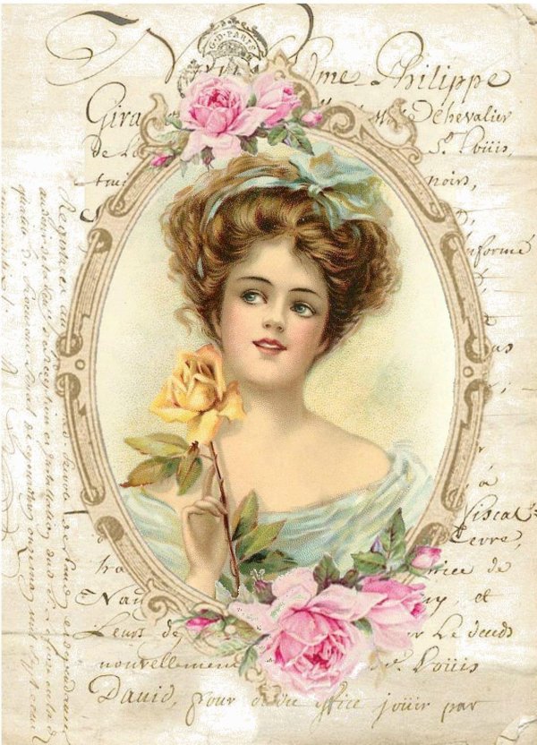 Для декупажа с девушками