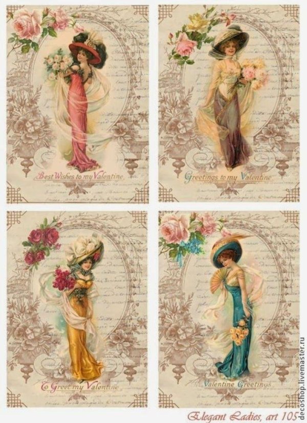 Для декупажа с девушками