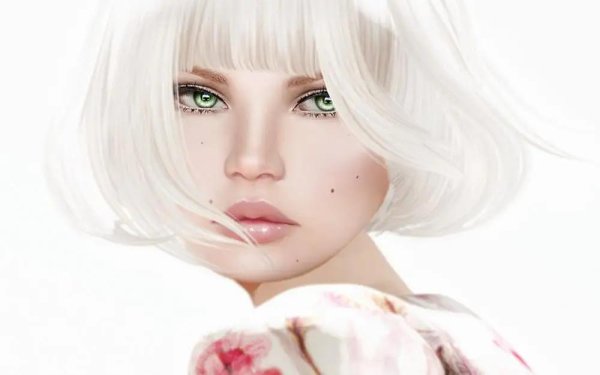 Девушка блондинка с каре