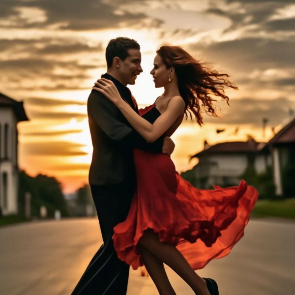 Парень и девушка танцуют