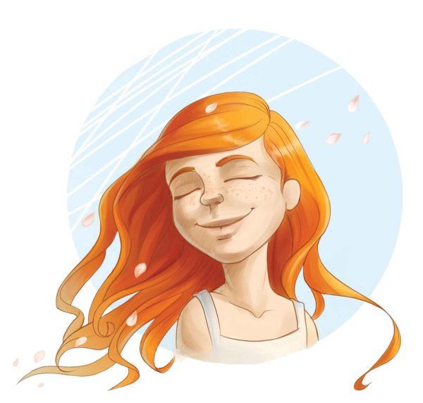 С нарисованными рыжими девушками