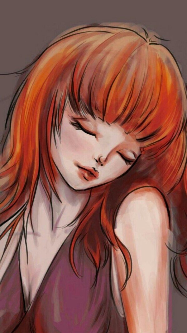 С нарисованными рыжими девушками