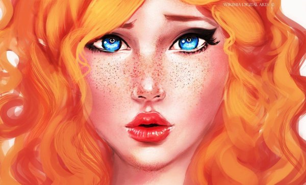 С нарисованными рыжими девушками