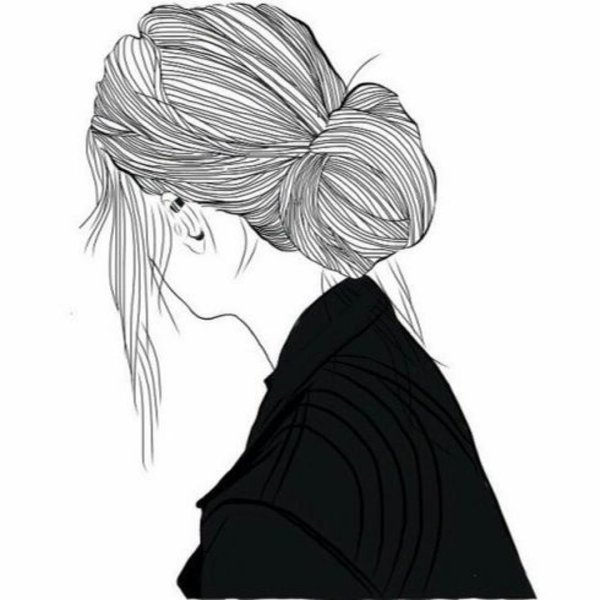 Девушка нарисованные черно белые