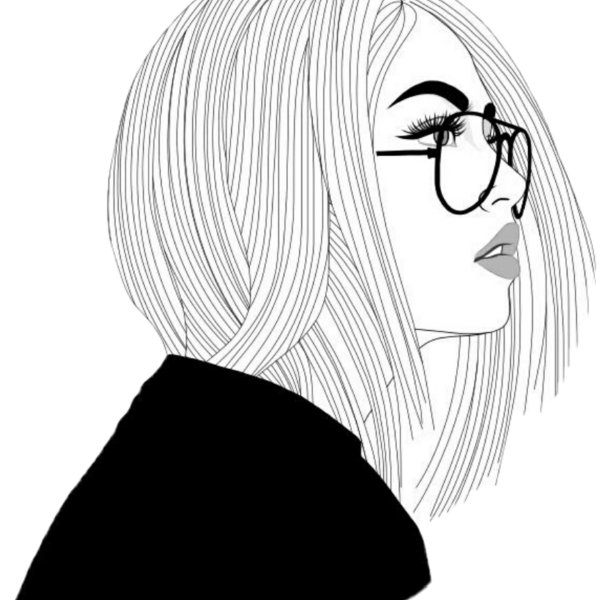 Девушка нарисованные черно белые