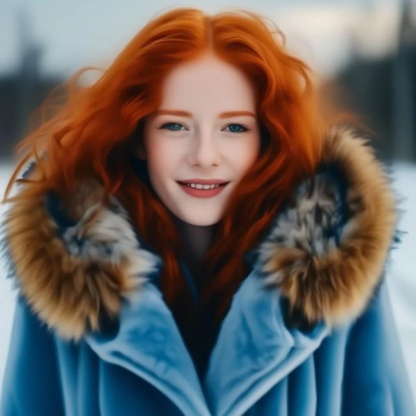 С рыжими девушками зимой