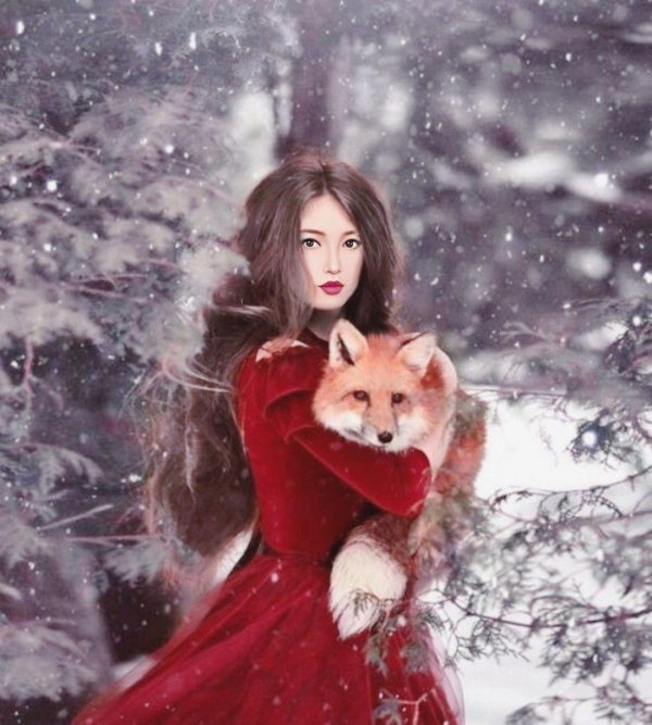 С рыжими девушками зимой