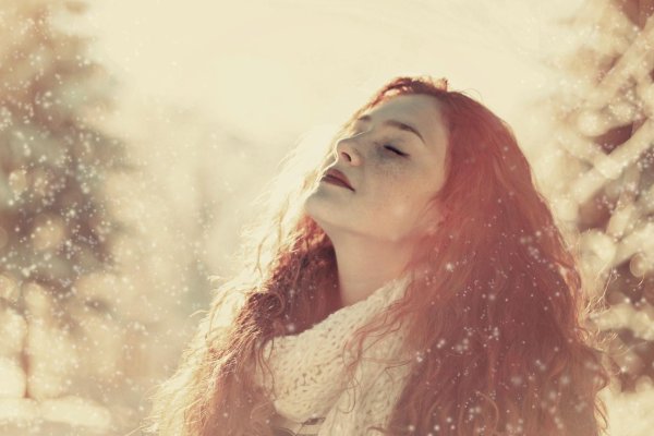 С рыжими девушками зимой