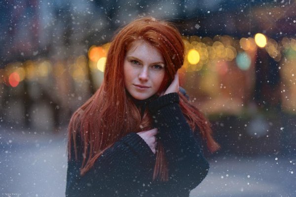 С рыжими девушками зимой