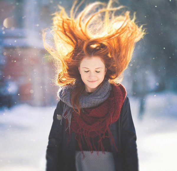 С рыжими девушками зимой