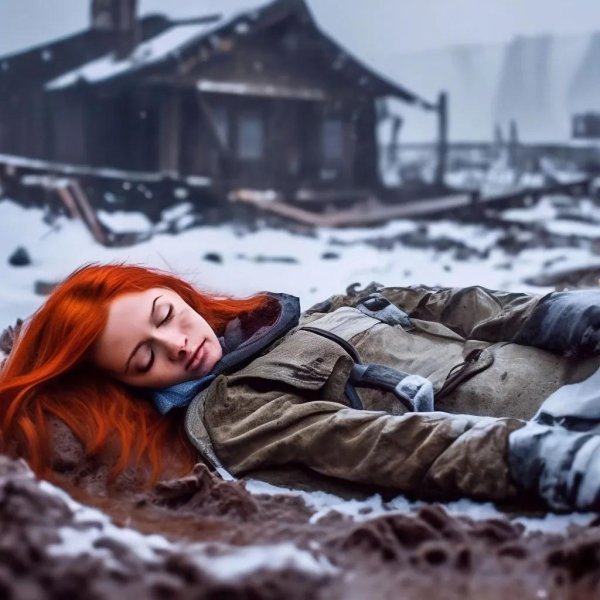 С рыжими девушками зимой