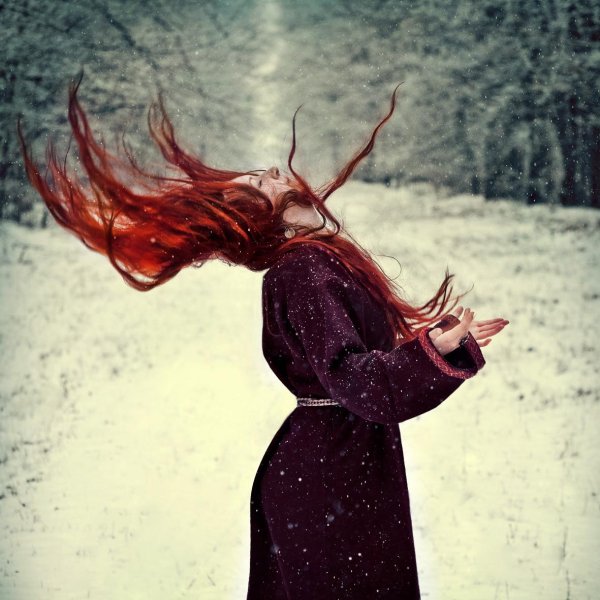 С рыжими девушками зимой