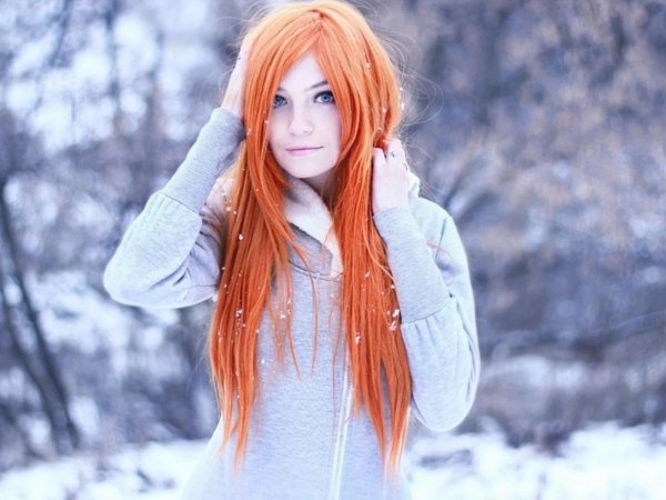 С рыжими девушками зимой