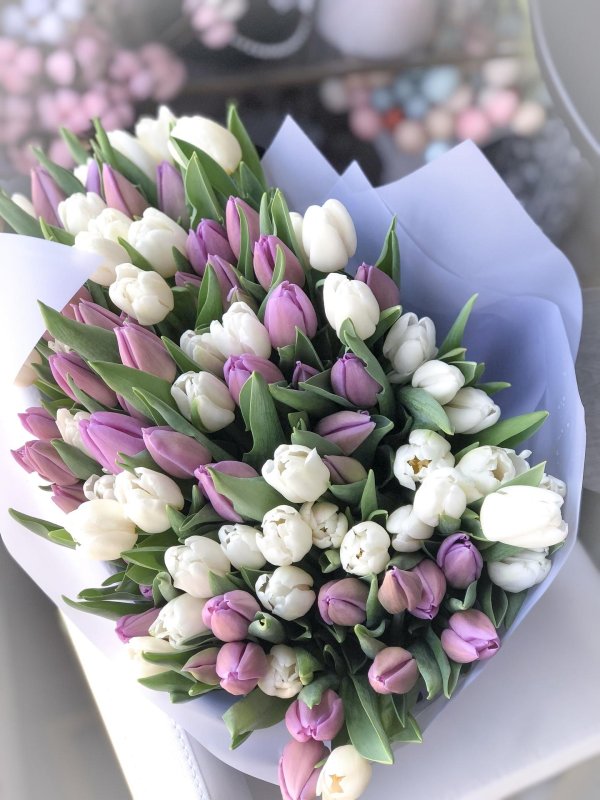 красивые букеты тюльпанов