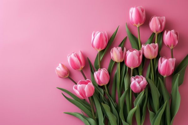 открытка с тюльпанами