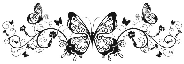 завитки с бабочками