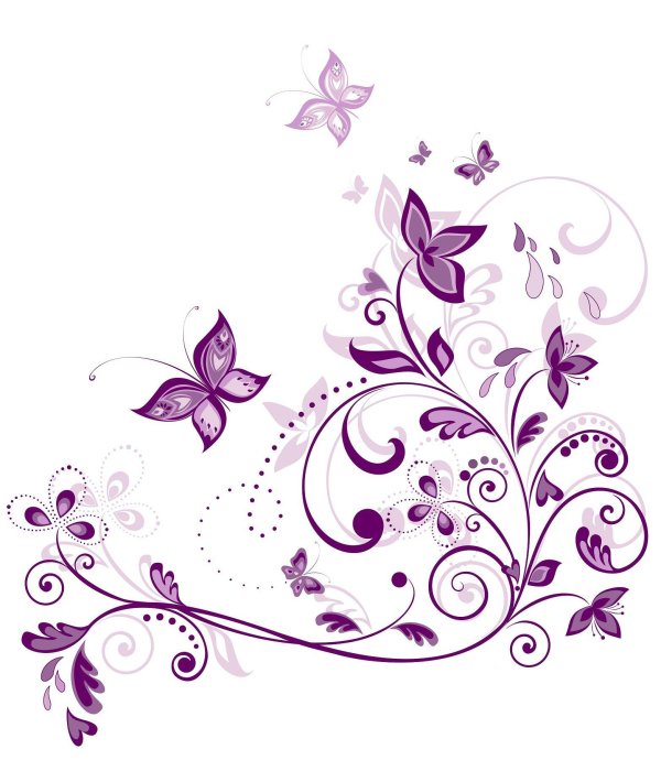 цветочный орнамент угол