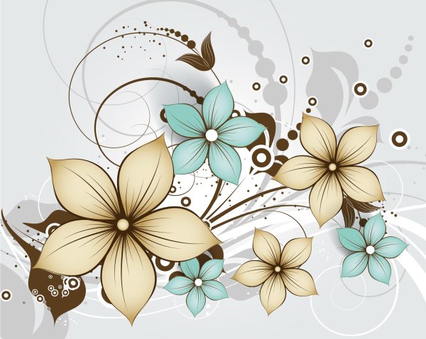 векторные цветы