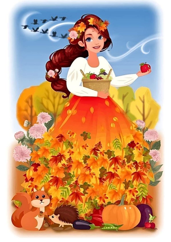 Осень девушка для детей