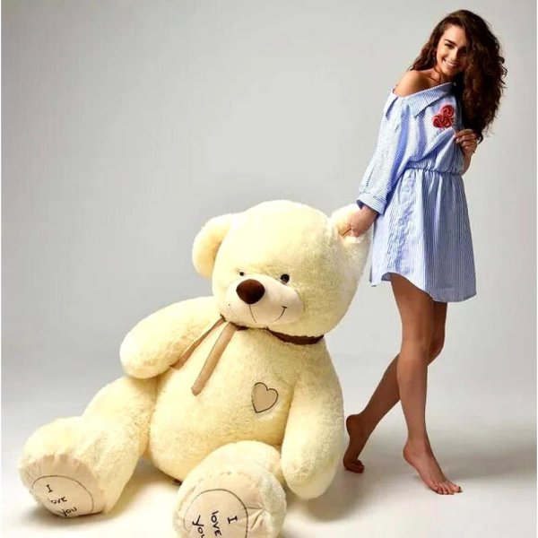 Девушка с мягкой игрушкой