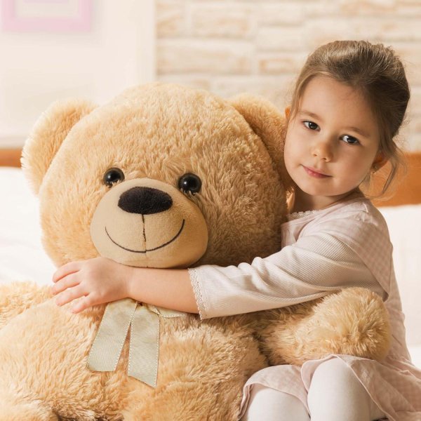 Девушка с мягкой игрушкой