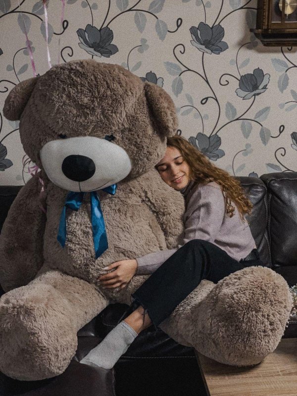 Девушка с мягкой игрушкой