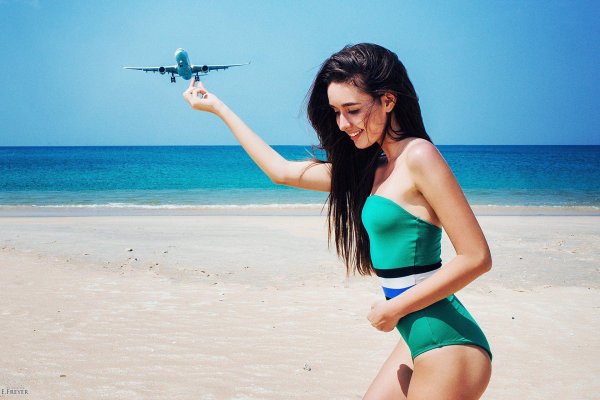 Отдых на море девушка