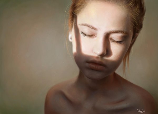 Девушка с закрытыми глазами