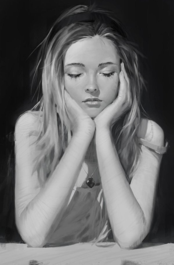 Девушка с закрытыми глазами