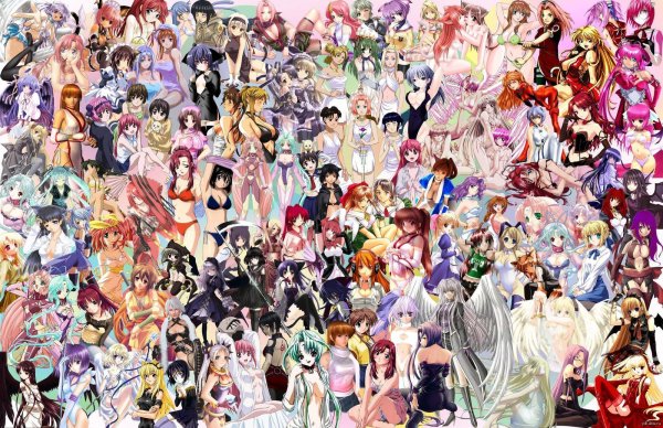 Аниме много с девушками