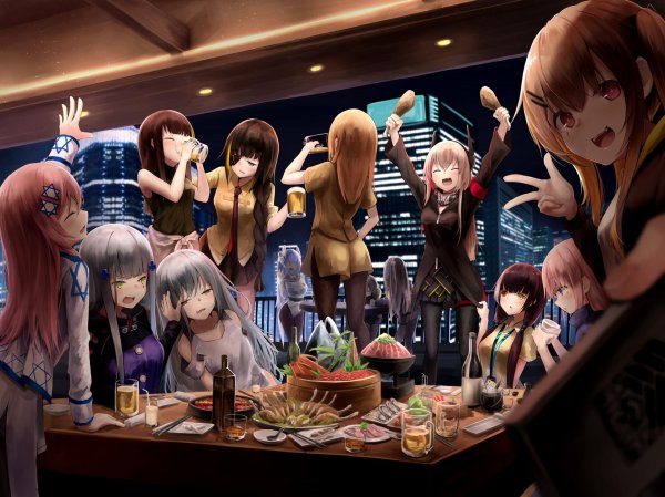 Аниме много с девушками