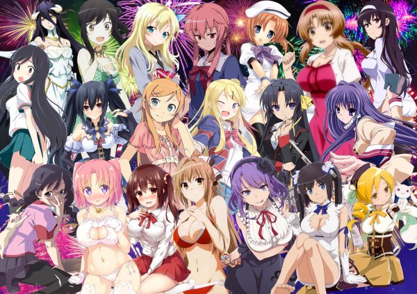 Аниме много с девушками
