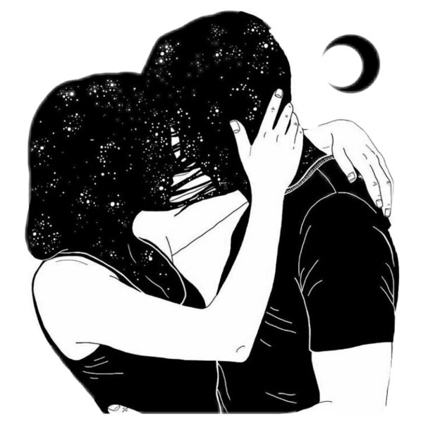 Парень и девушка черно белые