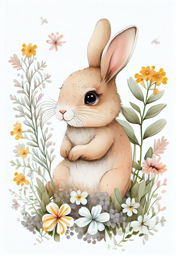 зайчата рисунок