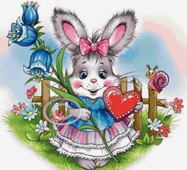 зайка открытка