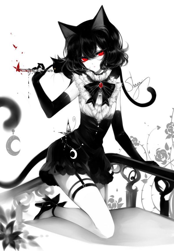 На аватарку девушка с кошкой