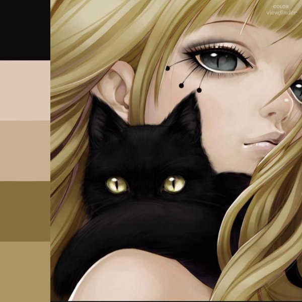 На аватарку девушка с кошкой