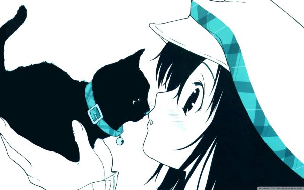 На аватарку девушка с кошкой