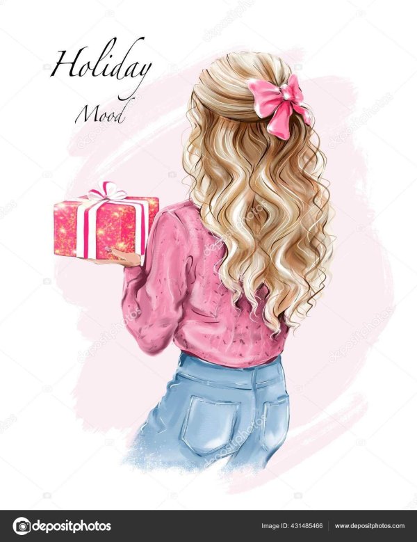 С девушками нарисованные с надписями