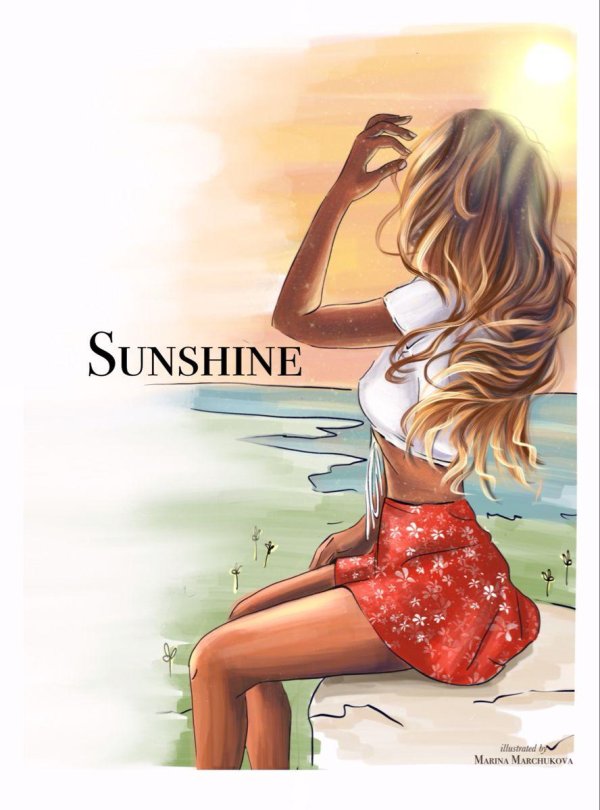 С девушками нарисованные с надписями