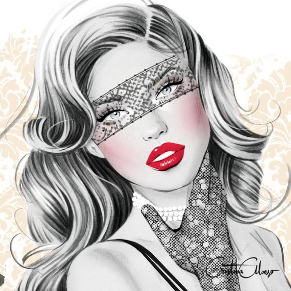 С девушками нарисованные с надписями