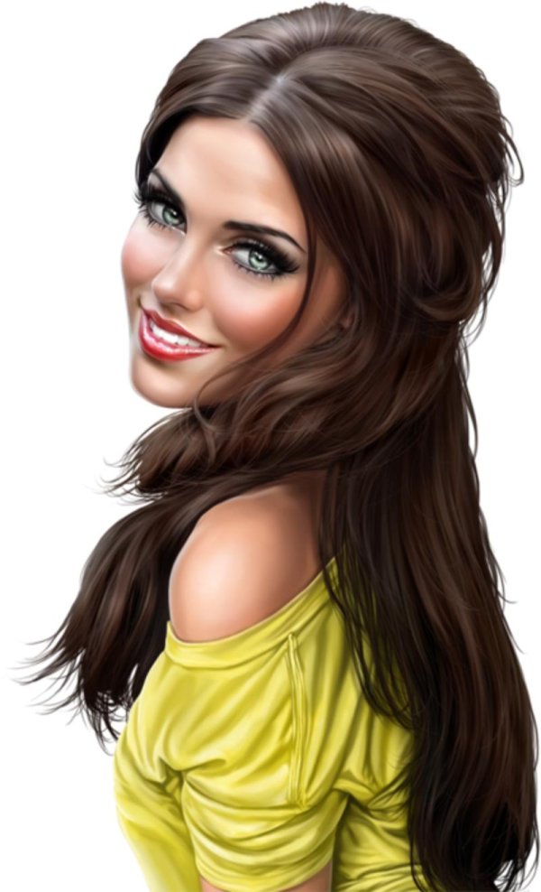 С девушками нарисованные с надписями