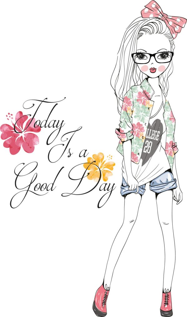 С девушками нарисованные с надписями