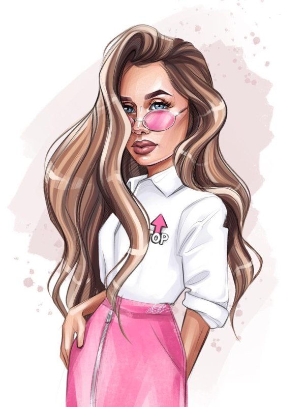 С девушками нарисованные с надписями