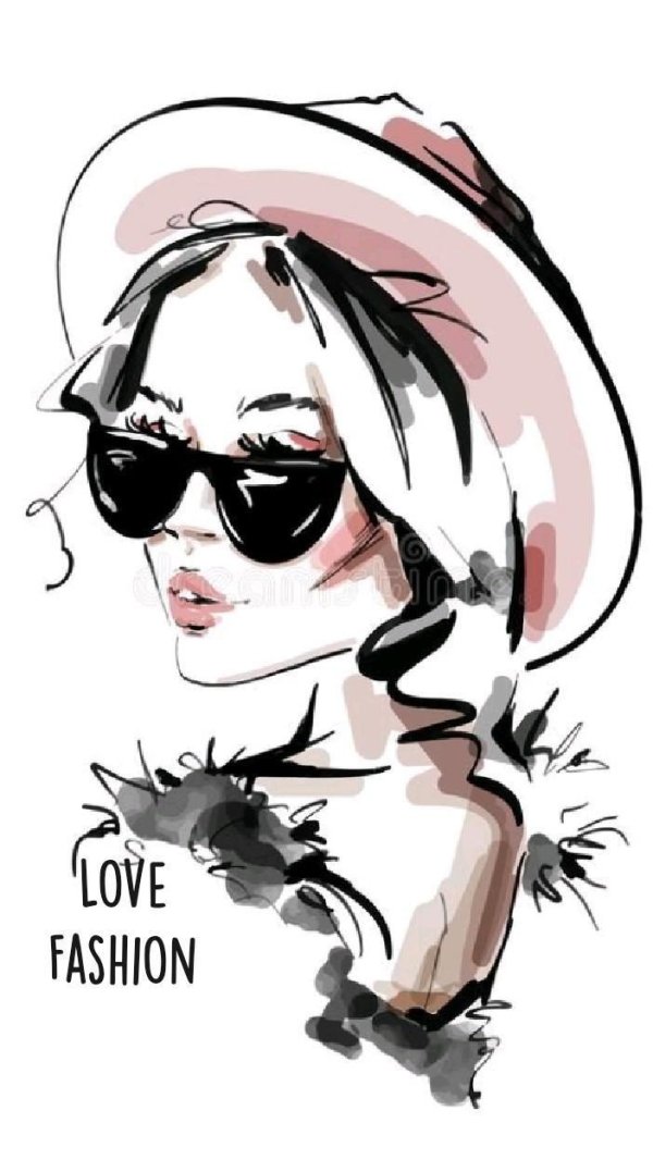 С девушками нарисованные с надписями