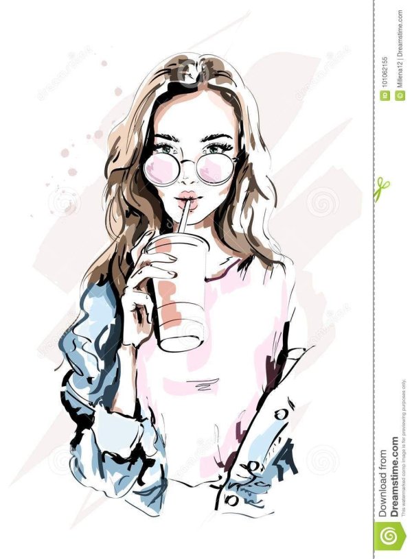 С девушками нарисованные с надписями