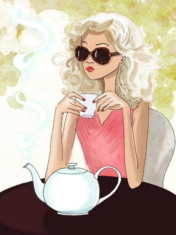 С девушками нарисованные с надписями