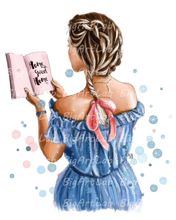 С девушками нарисованные с надписями