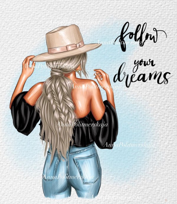 С девушками нарисованные с надписями