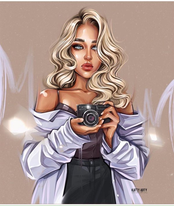 С девушками нарисованные с надписями